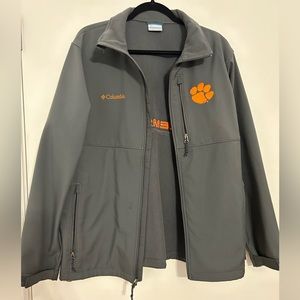 Columbia Charcoal Clemson Tigers Collegiate Ascender Full-Zip Softshell Jacket